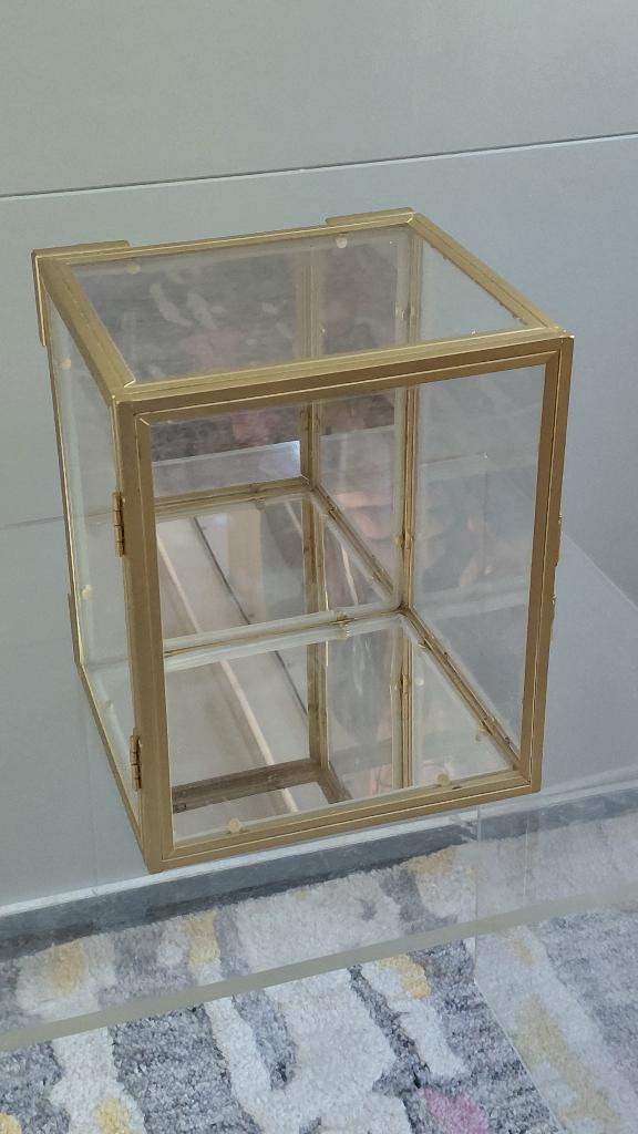 display kabinet met spiegels voor beeldjes of plantjes, Minder dan 50 cm, Rond, Ophalen of Verzenden, Zo goed als nieuw