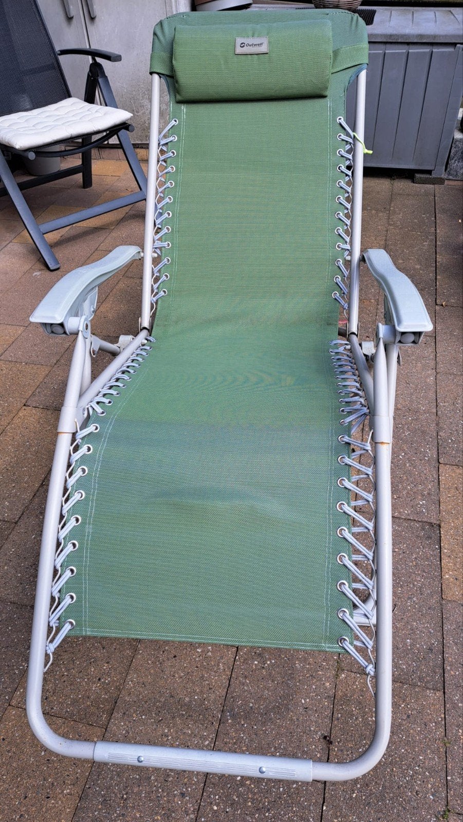 Outwell Ramsgate Relaxstoel (Groen) – Perfecte staat!, Ophalen, Zo goed als nieuw