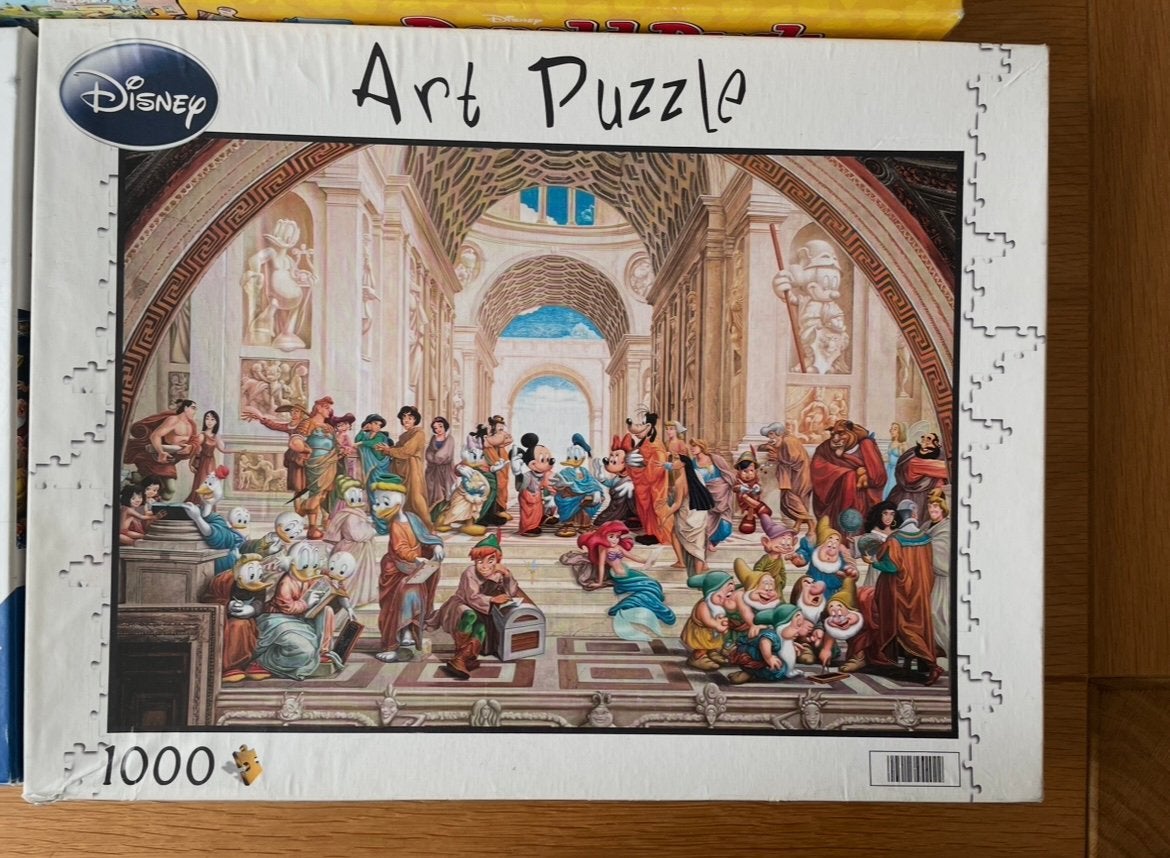 Disney art puzzel 1000 stukjes de school, Ophalen of Verzenden, 500 t/m 1500 stukjes, Zo goed als nieuw, Legpuzzel