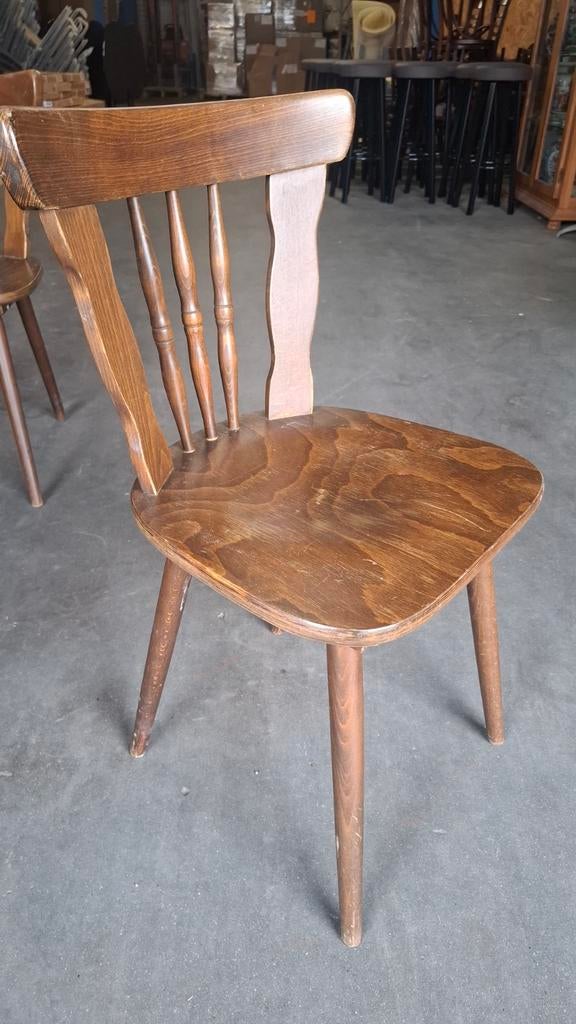 9 horeca cafe houten vintage partij stoelen mancave bistro, Ophalen of Verzenden, Bruin, Hout, Vijf, Zes of meer stoelen