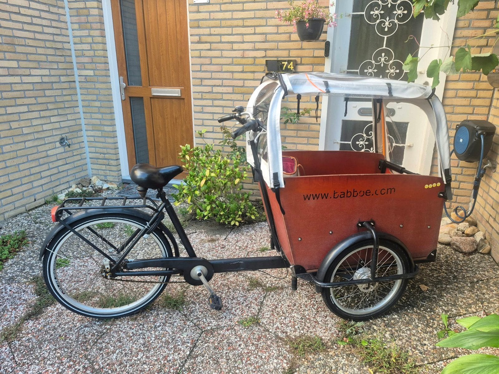 bakfiets goed staat merk babboe . nieuwstaat banden, Fietsen en Brommers, Ophalen, Gebruikt