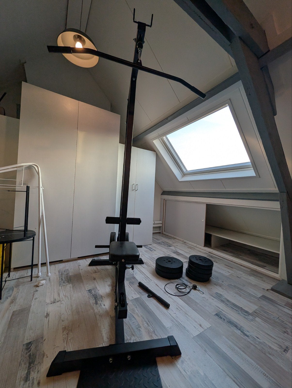 Lat Pulldown Station met 60kg Gewichten - Zo Goed als Nieuw, Ophalen, Zo goed als nieuw, Armen, Krachtstation