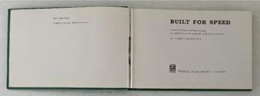 Built For Speed - John Griffith (1962 1st edition), Ophalen of Verzenden, Gelezen