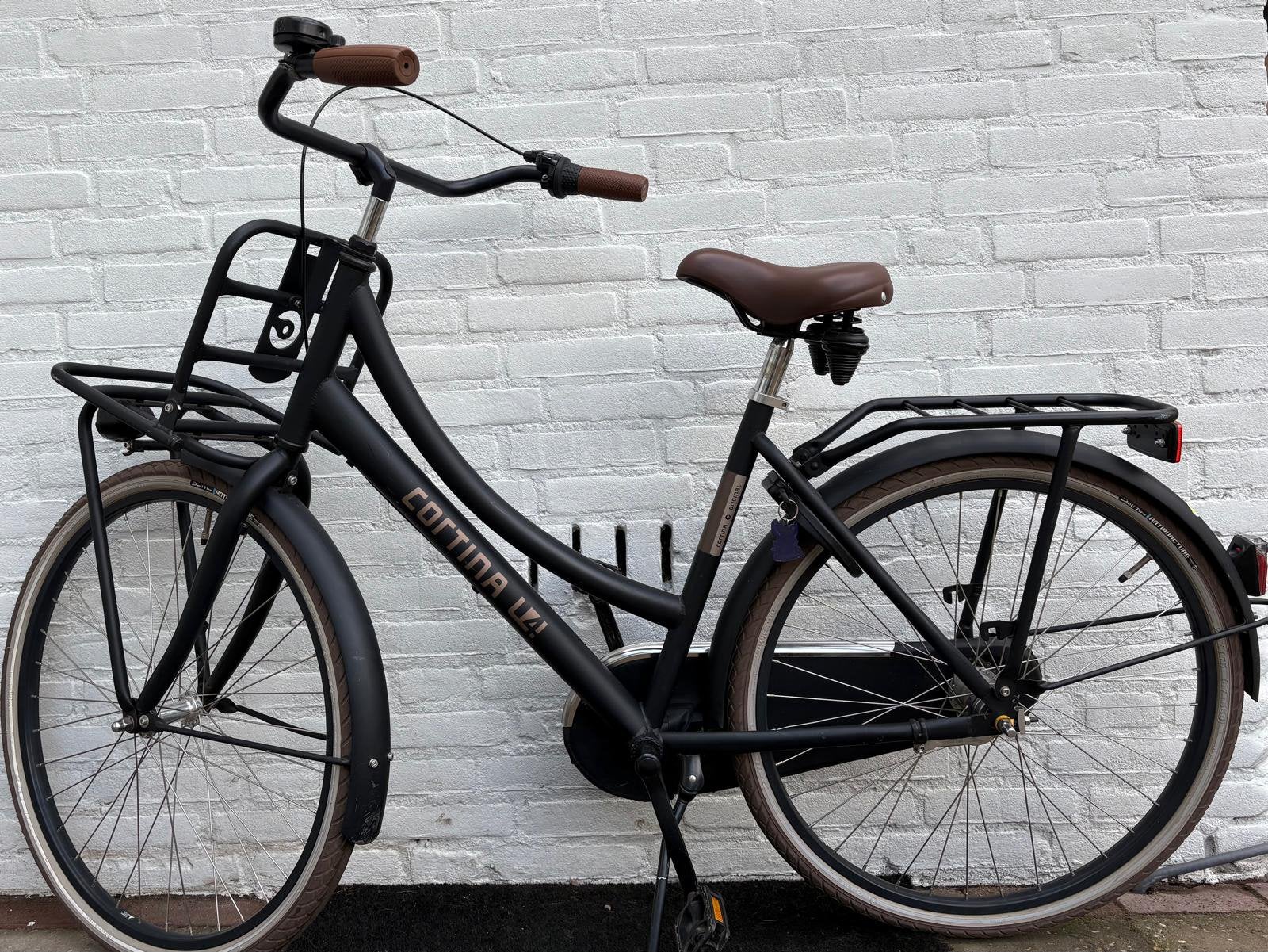 Cortina U4 Transport Mini 26 inch Jet Black Matt, Terugtraprem, Gebruikt, Versnellingen, Ophalen