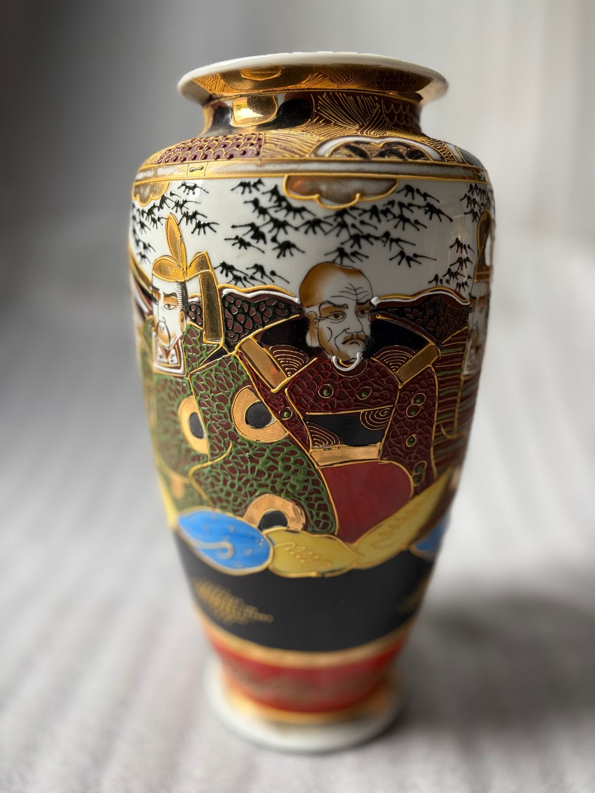 Set van 2 Japanse Satsuma Moriage Vazen - 30 cm, Ophalen of Verzenden