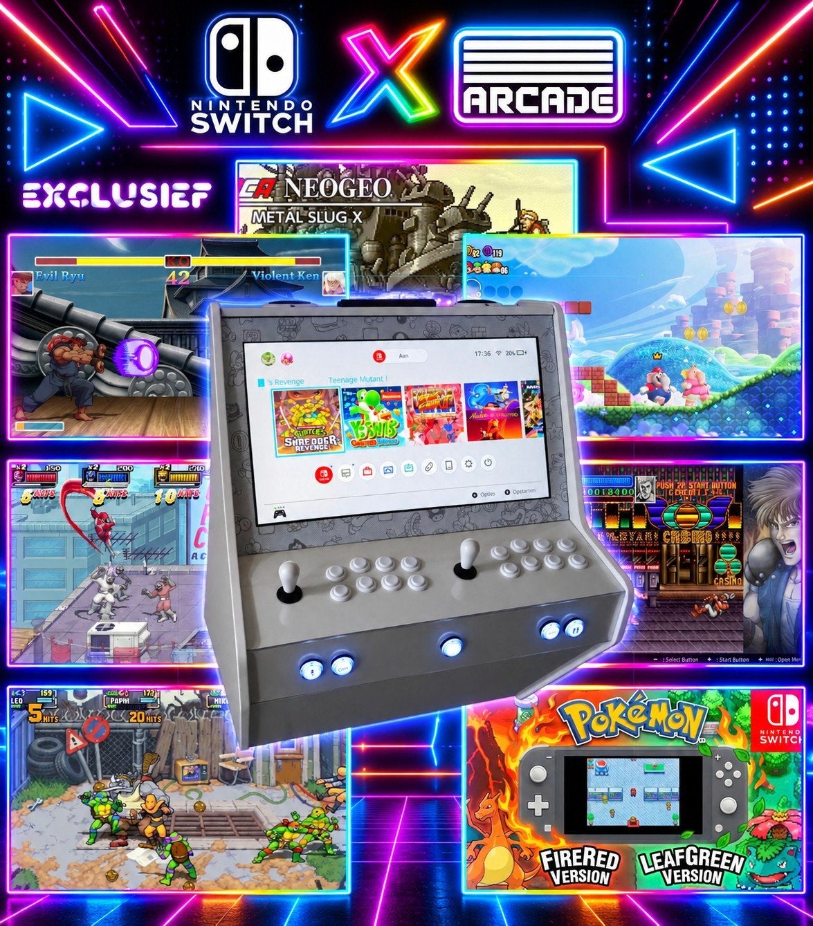 Arcadekast inclusief Nintendo Switch, Ophalen, Nintendo, Zo goed als nieuw