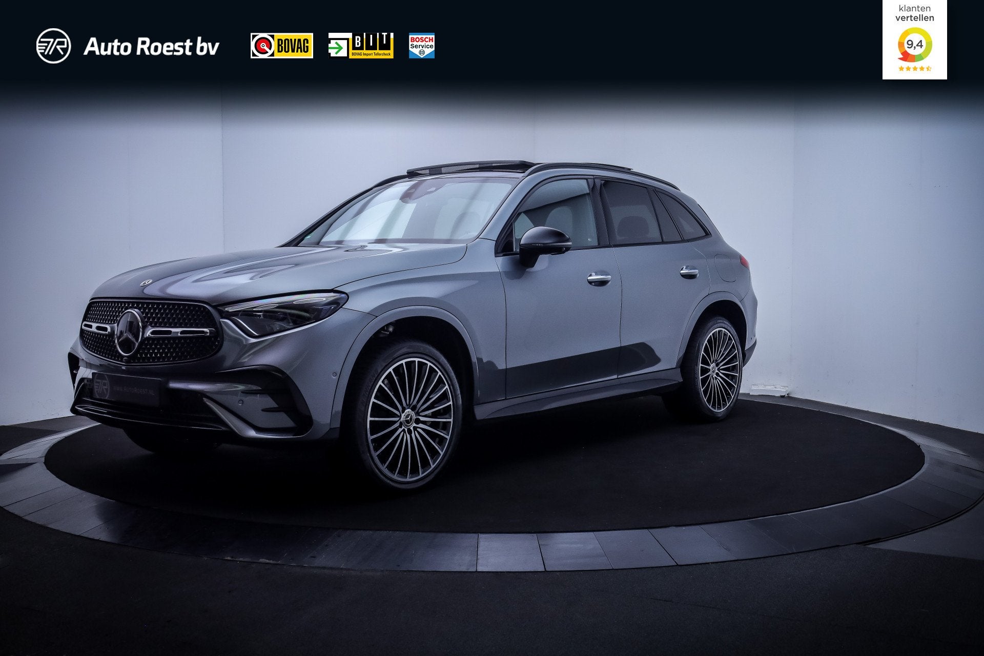 Mercedes-Benz GLC 400e 4MATIC AMG Line SOH 96% | PANO | BURM, Dealer onderhouden, Gebruikt, Zwart, Vierwielaandrijving