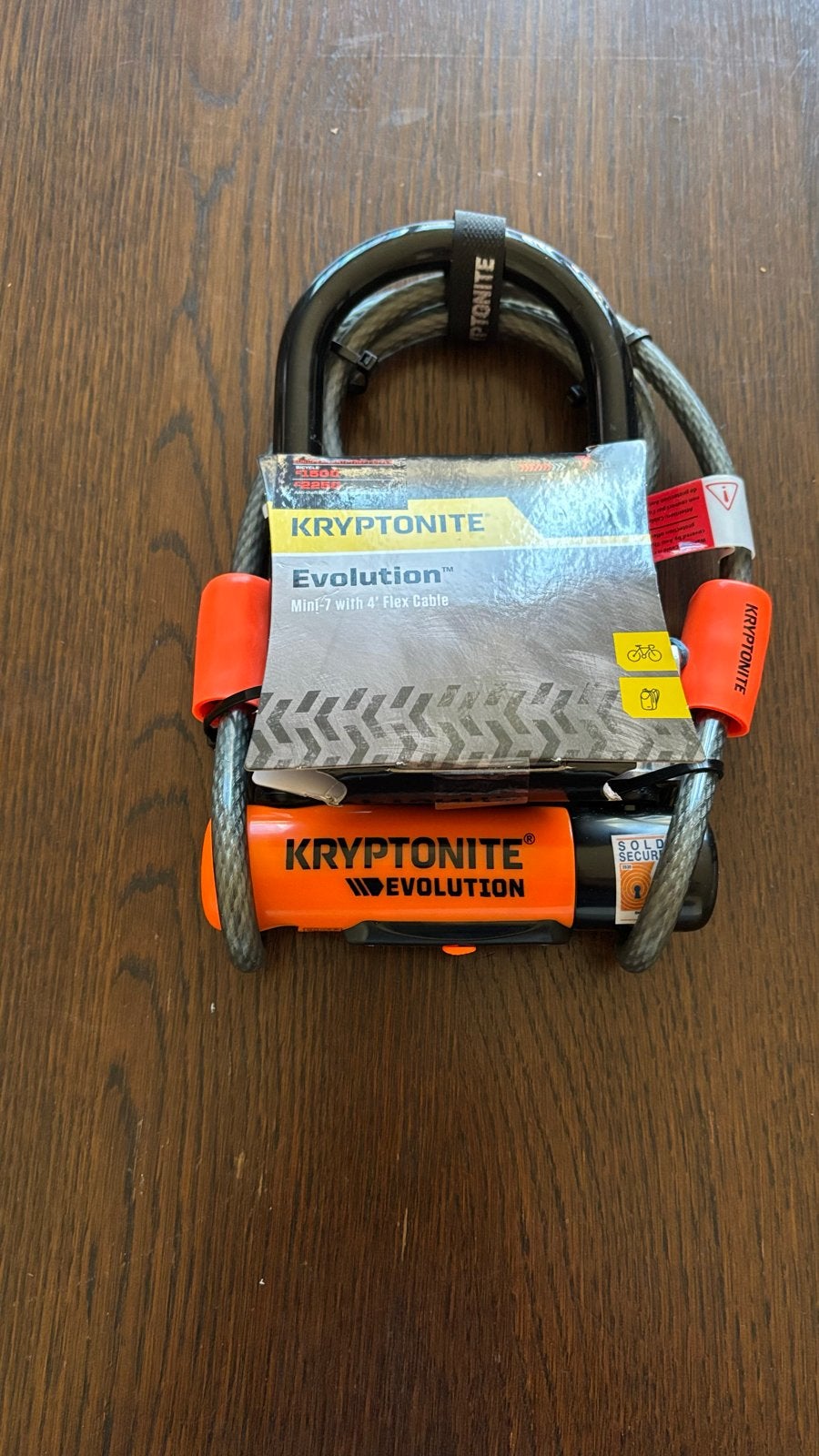 Kryptonite Evolution Mini-7 Beugelslot met Flex Kabel, Ophalen, Nieuw, Beugelslot