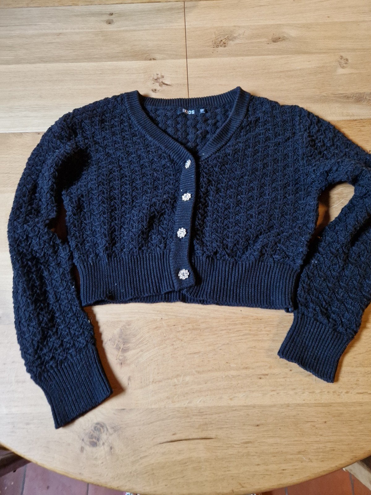 ZWART VESTJE MAAT 158-164, Kinderen en Baby's, Kinderkleding | Maat 158, Ophalen of Verzenden, Zo goed als nieuw, Meisje, Trui of Vest