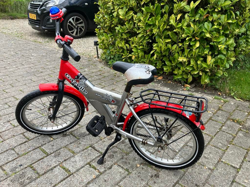 Gazelle Ridder Floris 16 inch kinderfiets evt met zijwielen, Fietsen en Brommers, Ophalen, Terugtraprem, Zijwieltjes, 16 tot 20 inch