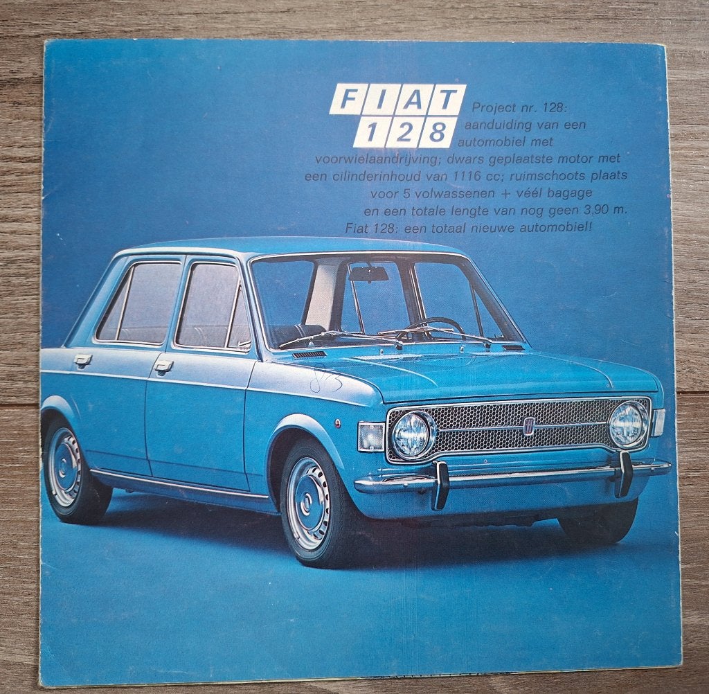FIAT 128 brochure folder uit 1969-70, Ophalen of Verzenden, Gelezen, Overige merken