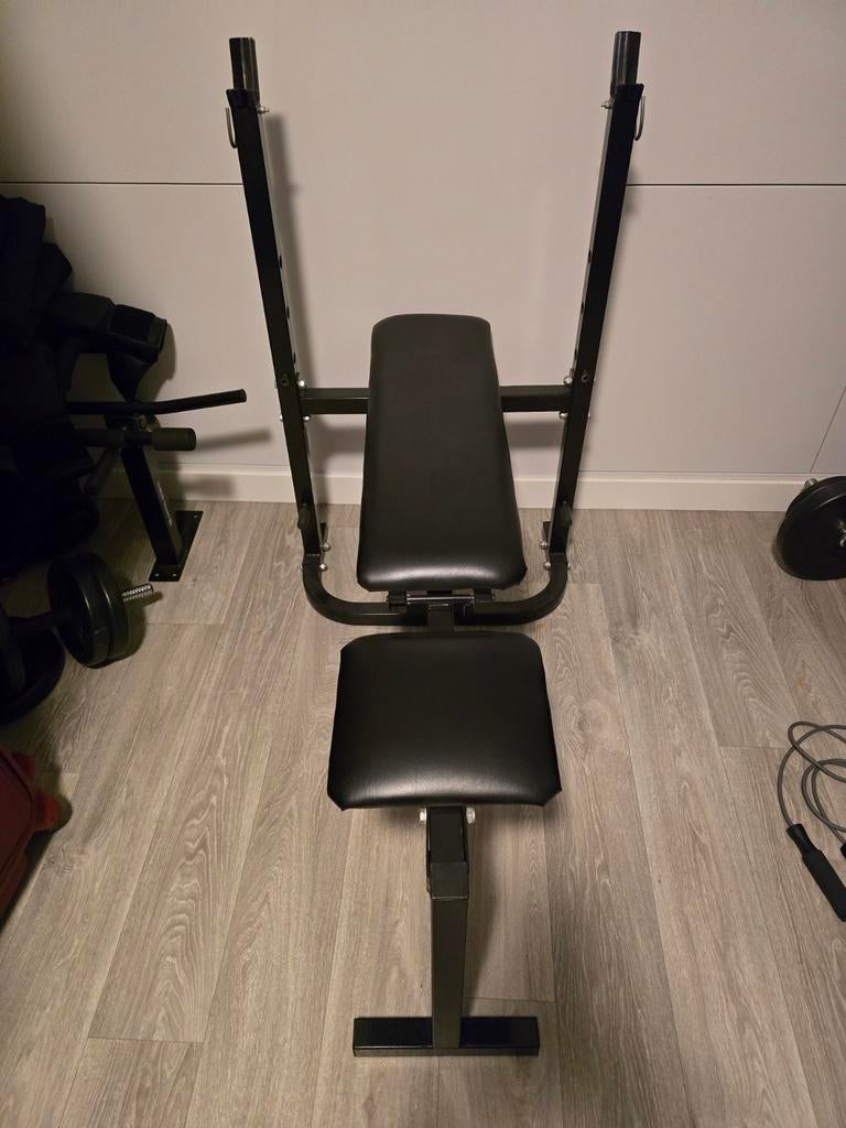 Inklapbare halterbank, Sport en Fitness, Fitnessmaterialen, Ophalen, Zo goed als nieuw, Fitnessbank