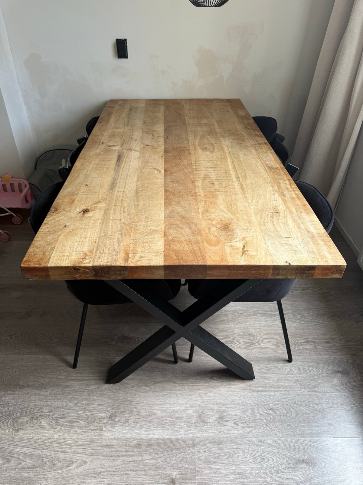 Mangohouten tafel 200cm bij 100cm, Ophalen