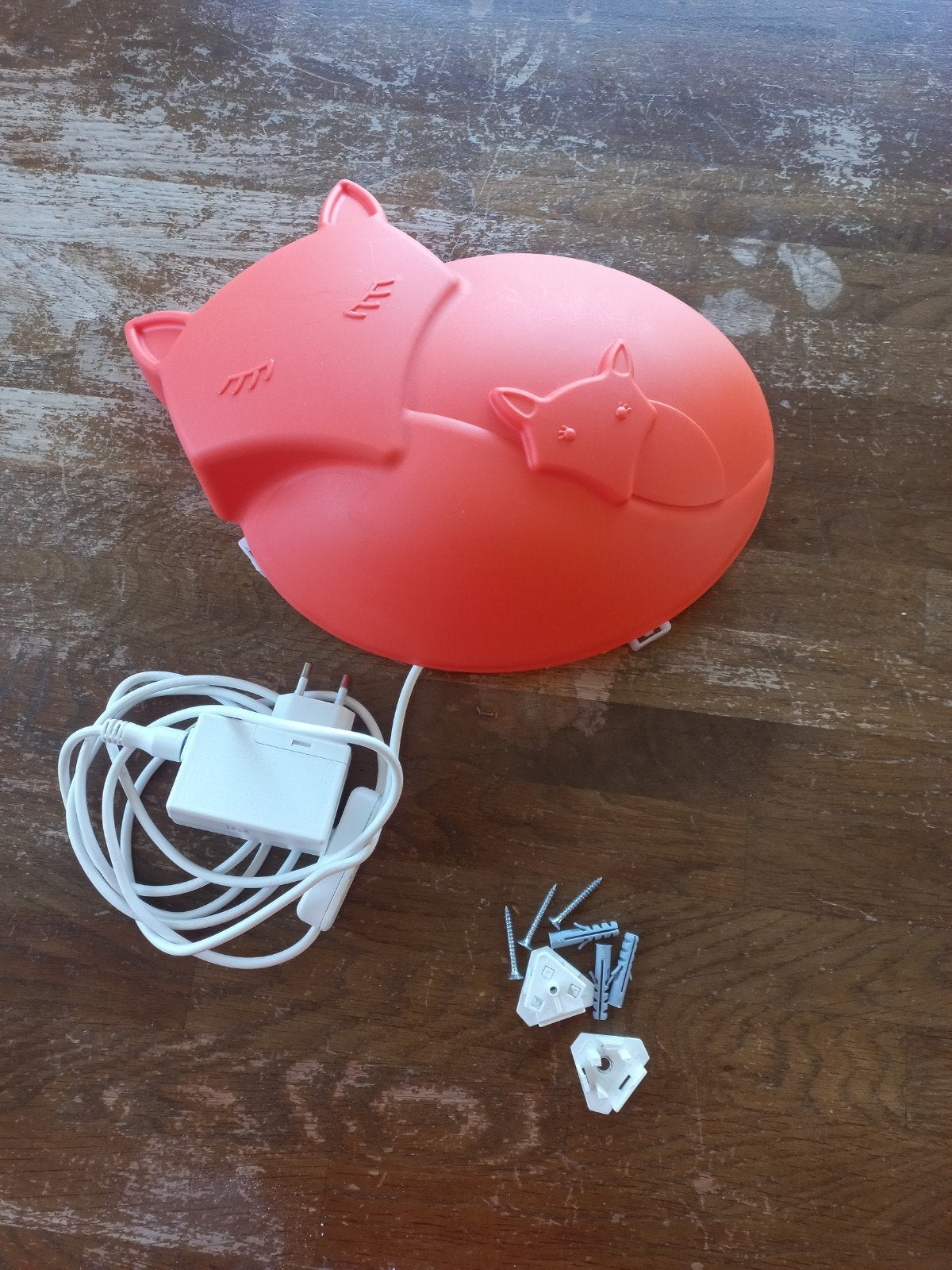 IKEA Upllyst LED-wandlamp Vosje - Oranje/Rood - Zacht licht, Ophalen, Kunststof, Oranje, IKEA
