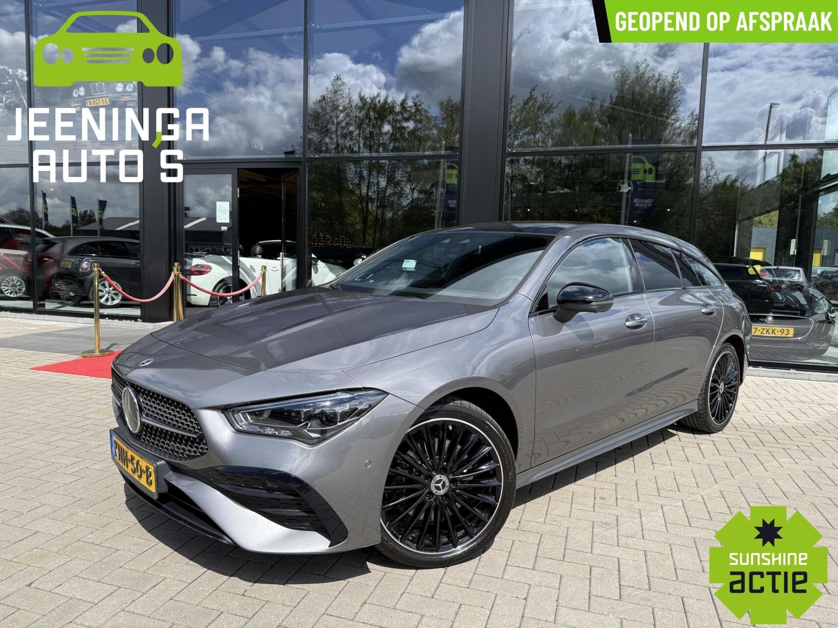 Mercedes CLA-klasse Shooting Brake 250 e AMG Line|360Camera|, Auto's, CLA, Gebruikt, Zwart, 4 cilinders