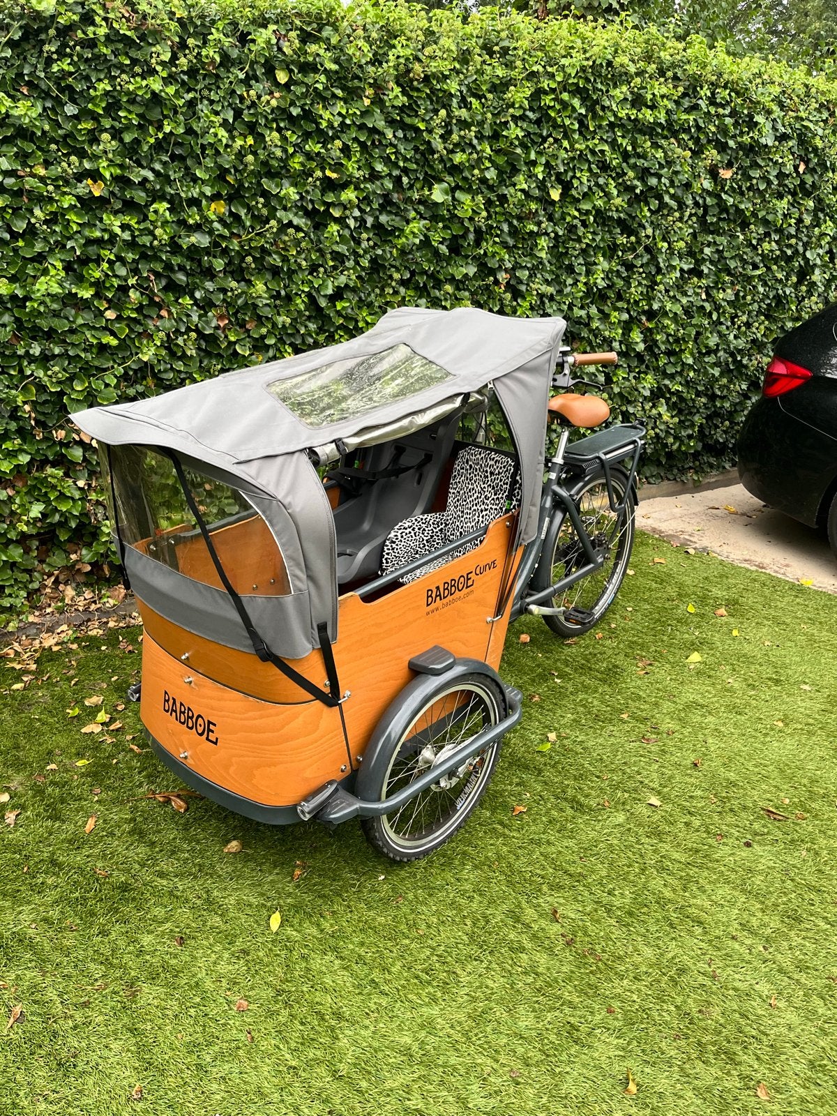 Babboe Curve-E Bakfiets met Huif, Ophalen, Elektrisch, Zo goed als nieuw, 2 kinderen