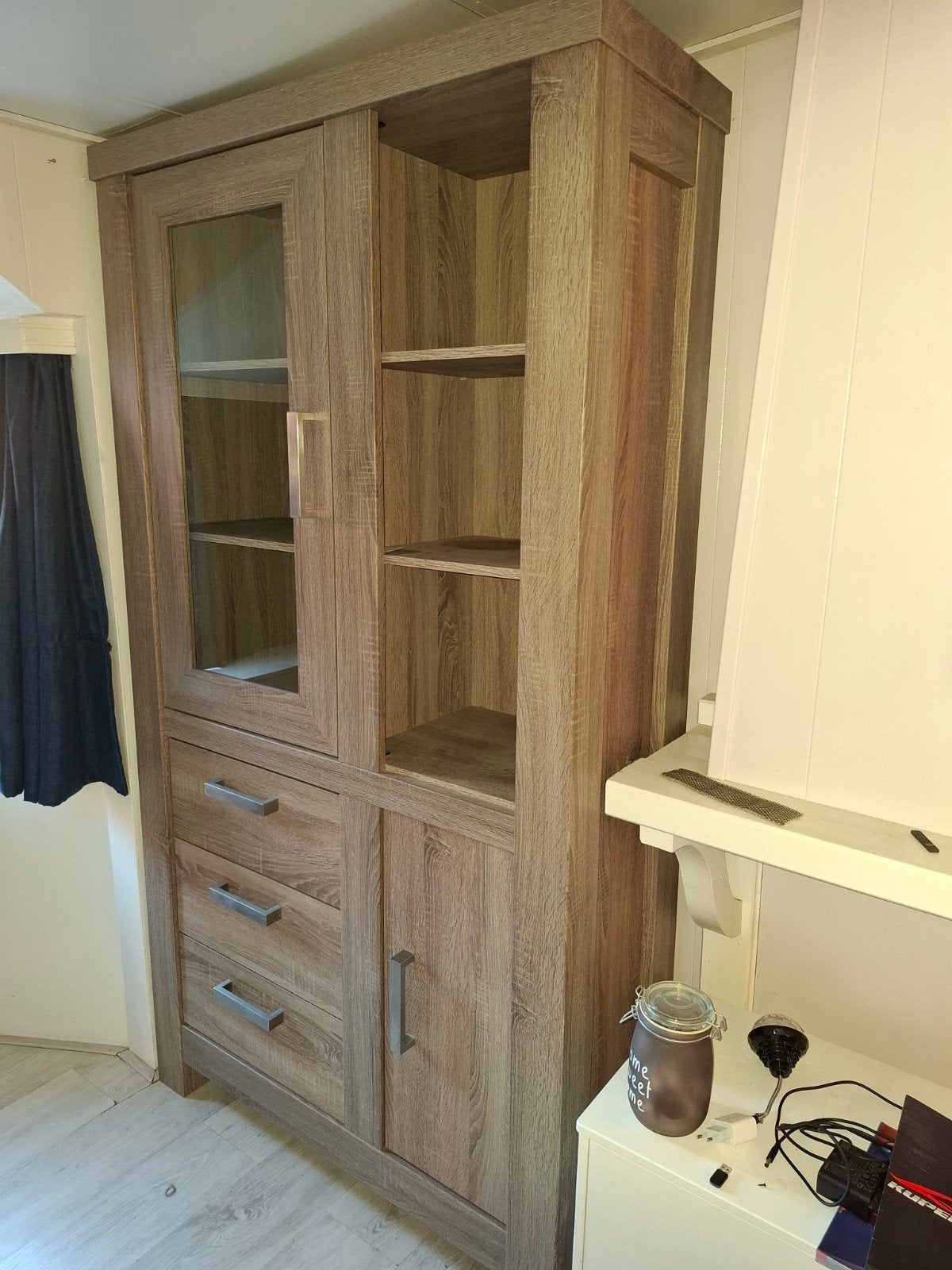 Wand  kast, Huis en Inrichting, Ophalen, Gebruikt, Met lade(s), Minder dan 100 cm