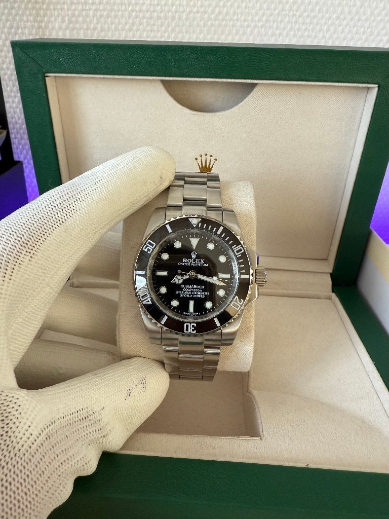 Rolex Submariner Black Dial 40MM No Date, Sieraden, Tassen en Uiterlijk, Staal, Polshorloge, Nieuw, Ophalen of Verzenden