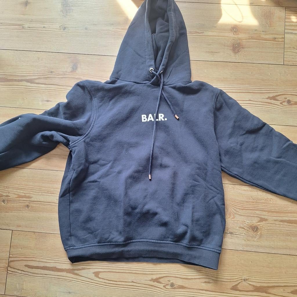 BALR. Hoodie Maat S - Donkerblauw met Groot Logo, Blauw, Ophalen of Verzenden, BALR., Gedragen
