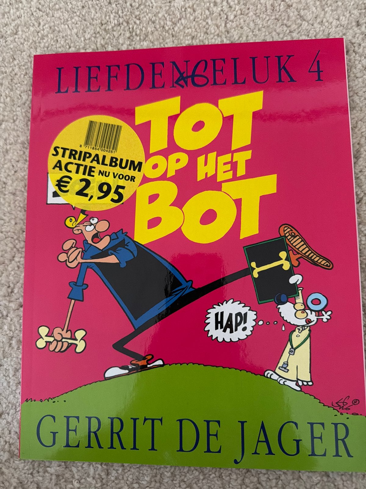 Liefdengeluk 4: Tot op het Bot - Gerrit de Jager stripboek, Eén stripboek, Ophalen of Verzenden, Zo goed als nieuw