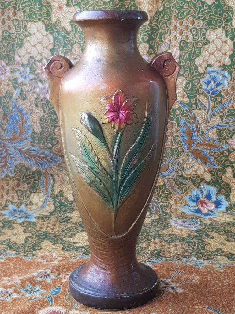 Antiek stel Pecchioli vazen uit Italië 31 cm. uit 1920., Ophalen of Verzenden