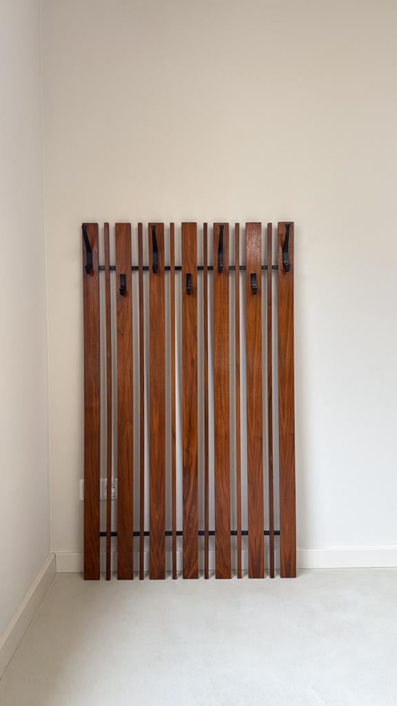Vintage teakhouten wandkapstok, Huis en Inrichting, Woonaccessoires | Kapstokken, Gebruikt, 100 tot 150 cm, Nvt, Nvt