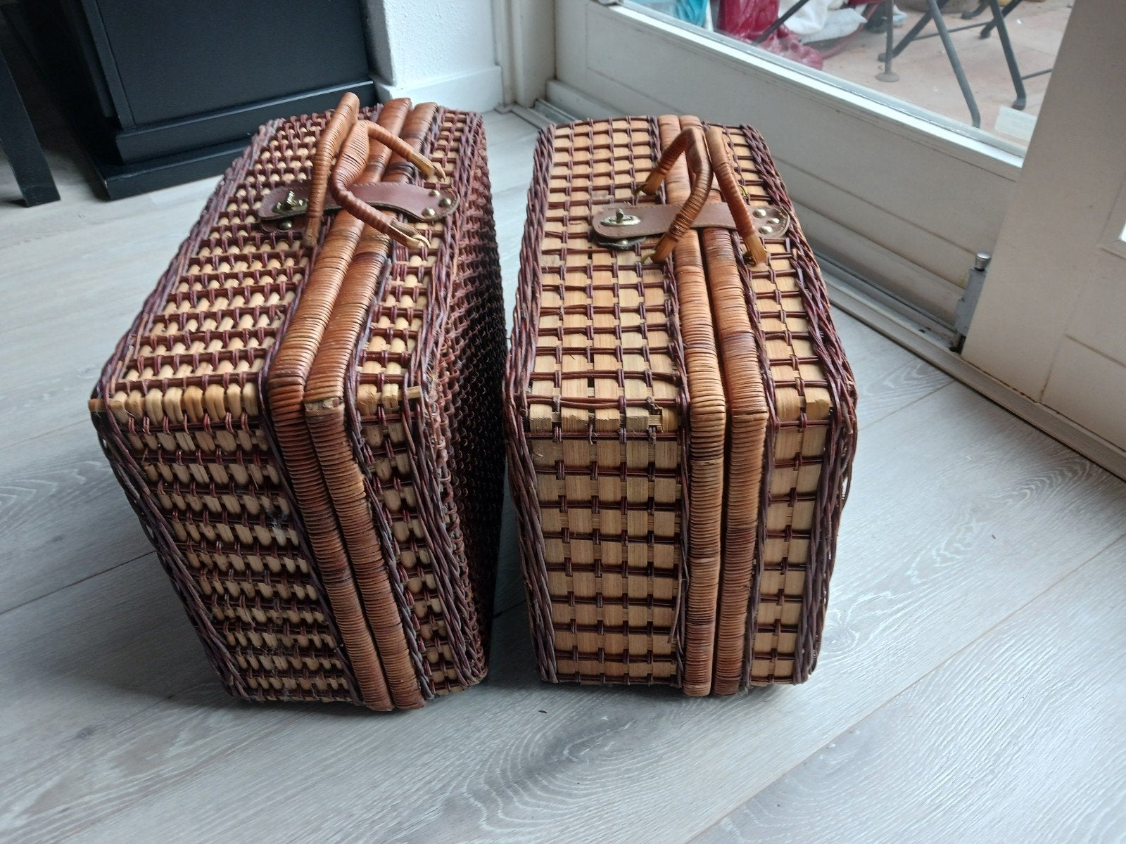 2 vintage koffermanden, leuk voor picknick,  strand, Ophalen of Verzenden, Nieuw, Zonder inhoud