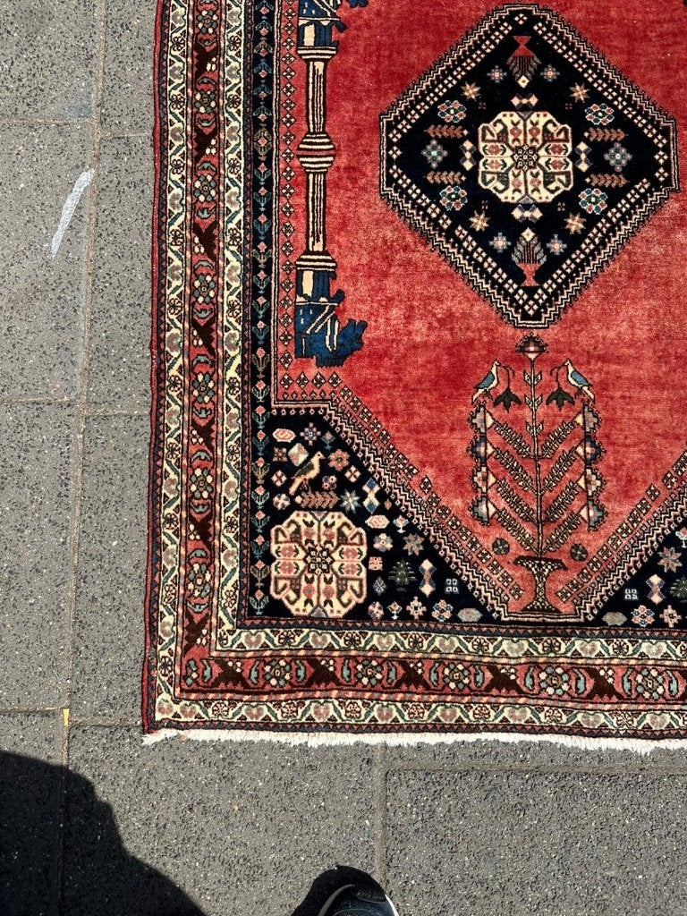 Perzische Afshar Tapijt ( Persian carpet ) 155 x 105 cm, Gebruikt, Wol, Ophalen of Verzenden, NA