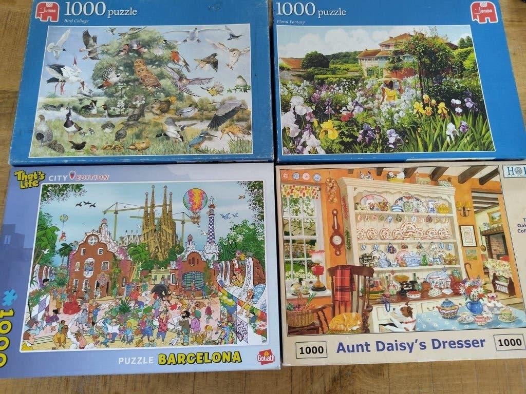 Puzzels 1000 stukjes, Hobby en Vrije tijd, Denksport en Puzzels, Ophalen, 500 t/m 1500 stukjes, Gebruikt, Legpuzzel