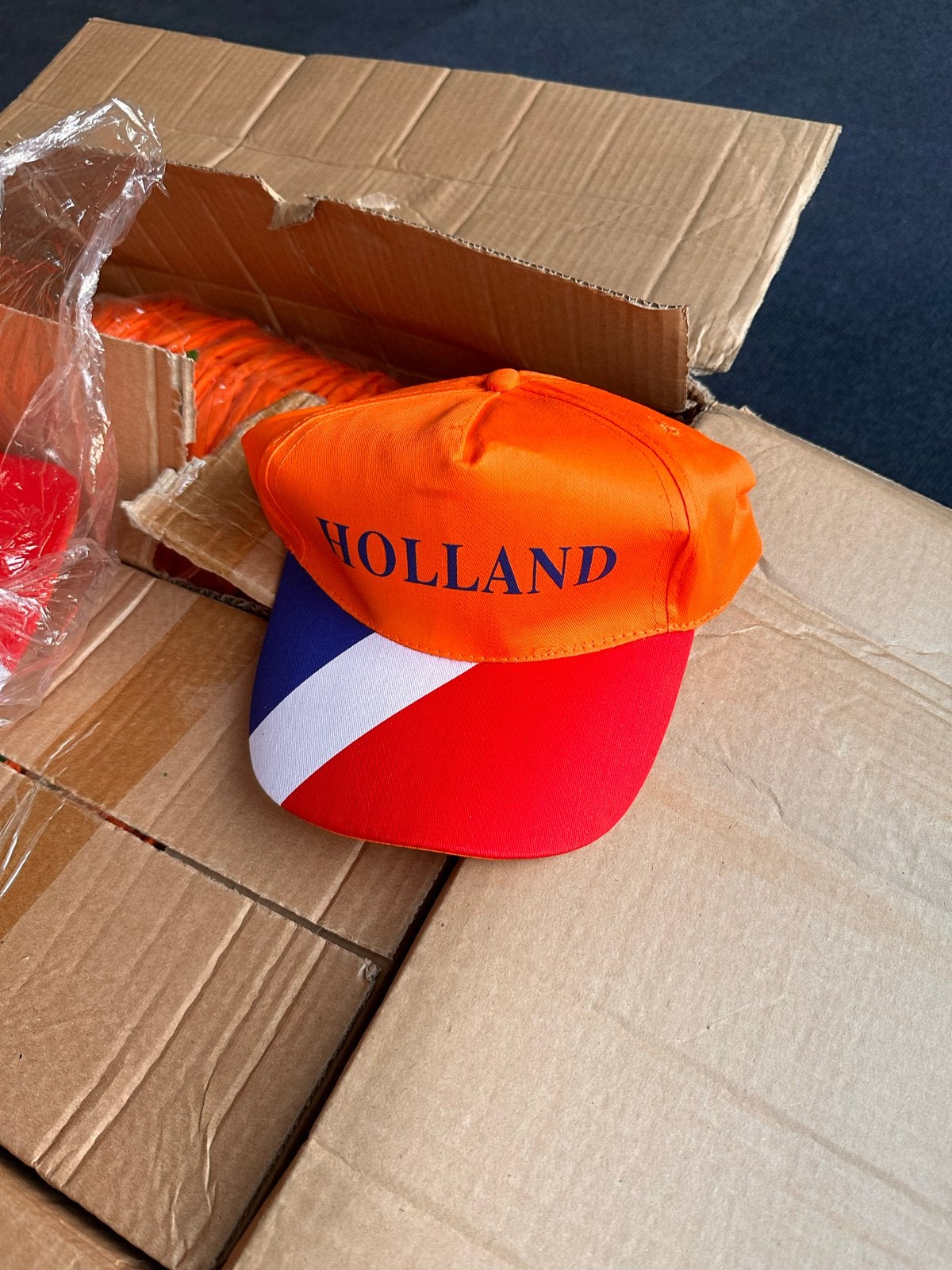 Partij Oranje Holland Petten - Nieuw in doos, Kleding | Dames, Ophalen of Verzenden, Nieuw, One size fits all, Pet