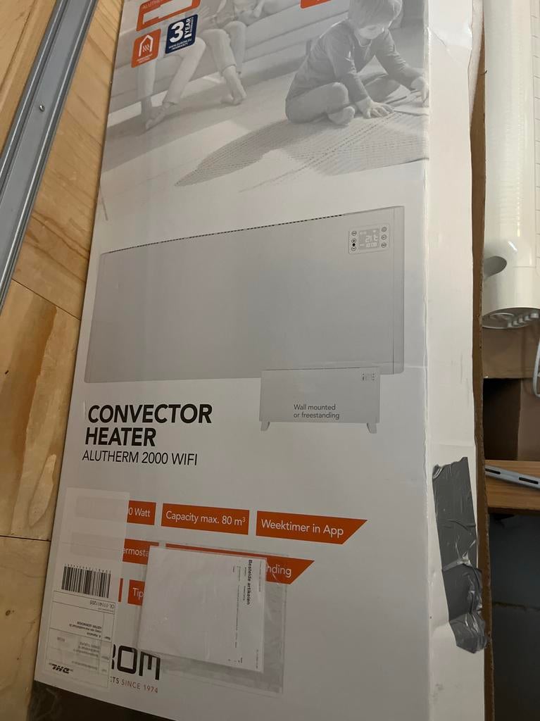 Convector kachel Alutherm 2000 WIFI - Nieuw in doos, Huis en Inrichting, Kachels, Ophalen, Overige soorten, Elektrisch, Nieuw