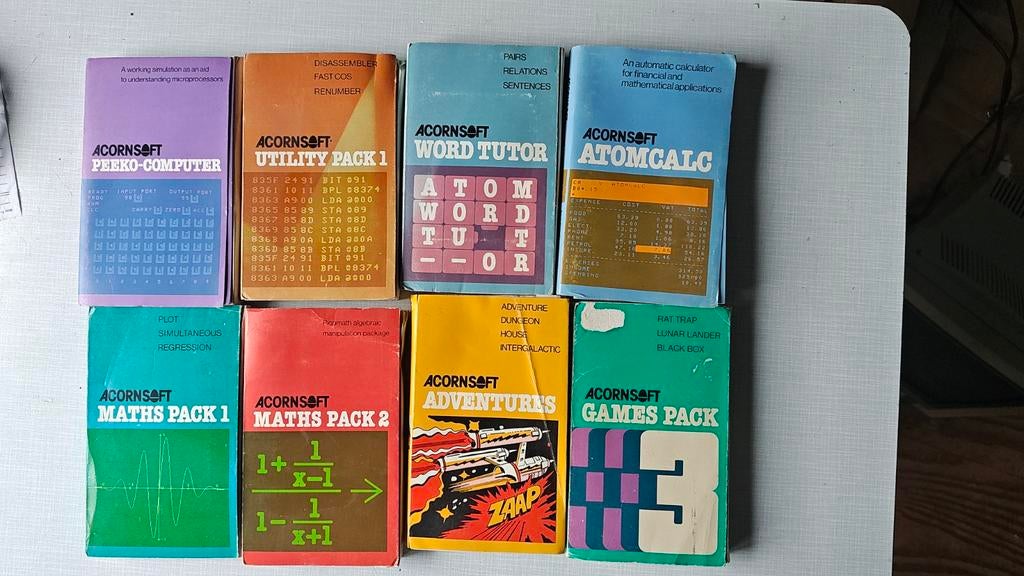 Acornsoft Cassettes - 8 stuks, Ophalen, Gebruikt, Overige
