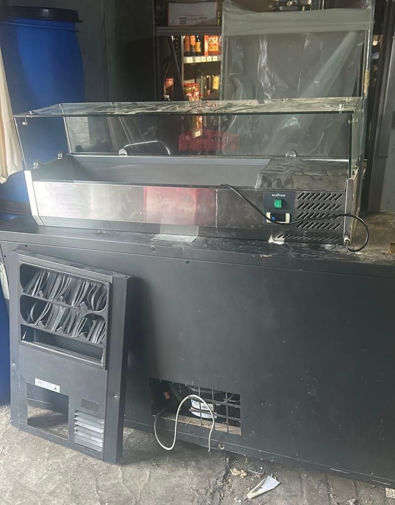 Gratis! Koelkast met opzet koelvitrine gamko en ecofrost, Ophalen, Gebruikt