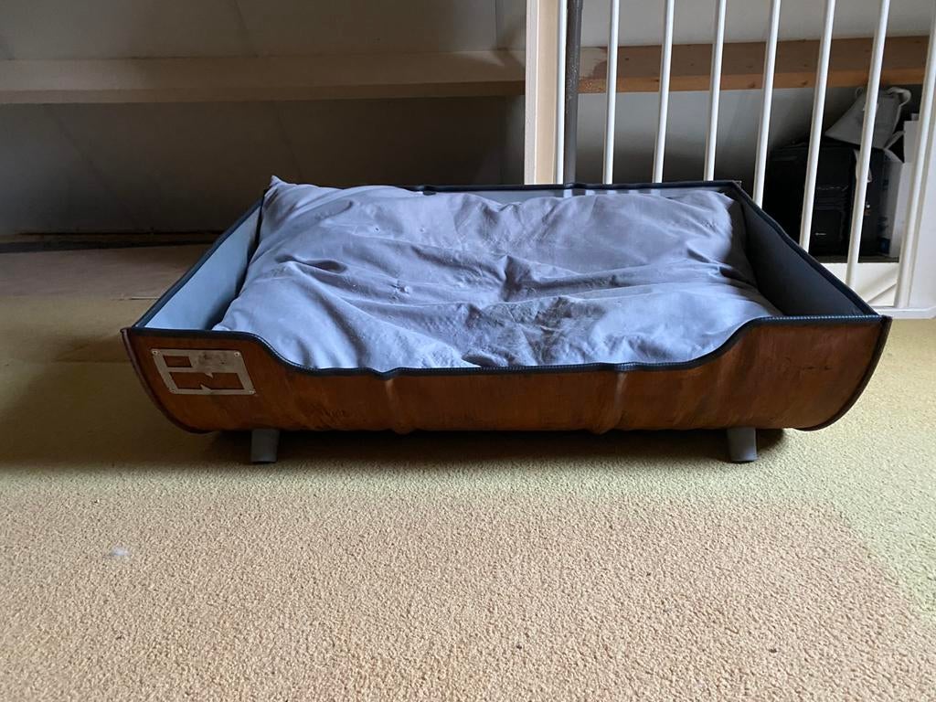 Indushop dierenmand van olievat 87cm x 59cm x 26 cm, bruin, Dieren en Toebehoren, Ophalen of Verzenden, Zo goed als nieuw
