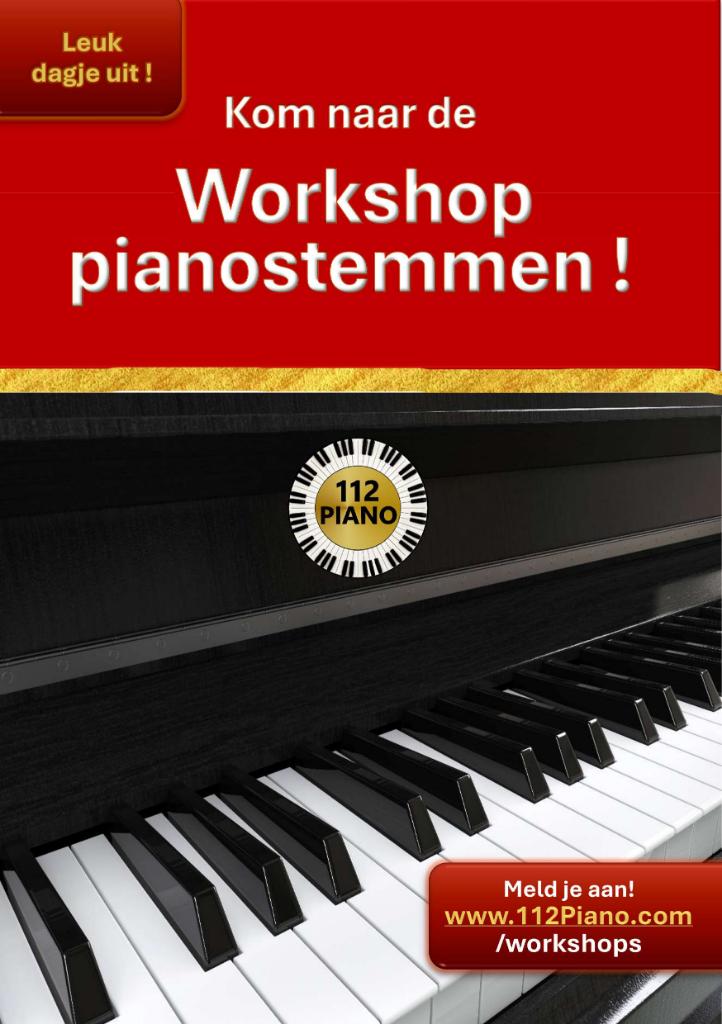 Uw piano zelf (bij)stemmen? Workshops 'Pianostemmen!, Thuisstudie, Werk of Loopbaan