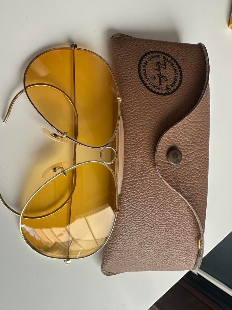 Vintage Ray-Ban Shooter Ambermatic Zonnebril begin jaren 60, Zonnebril, Overige kleuren, Ophalen of Verzenden, Zo goed als nieuw