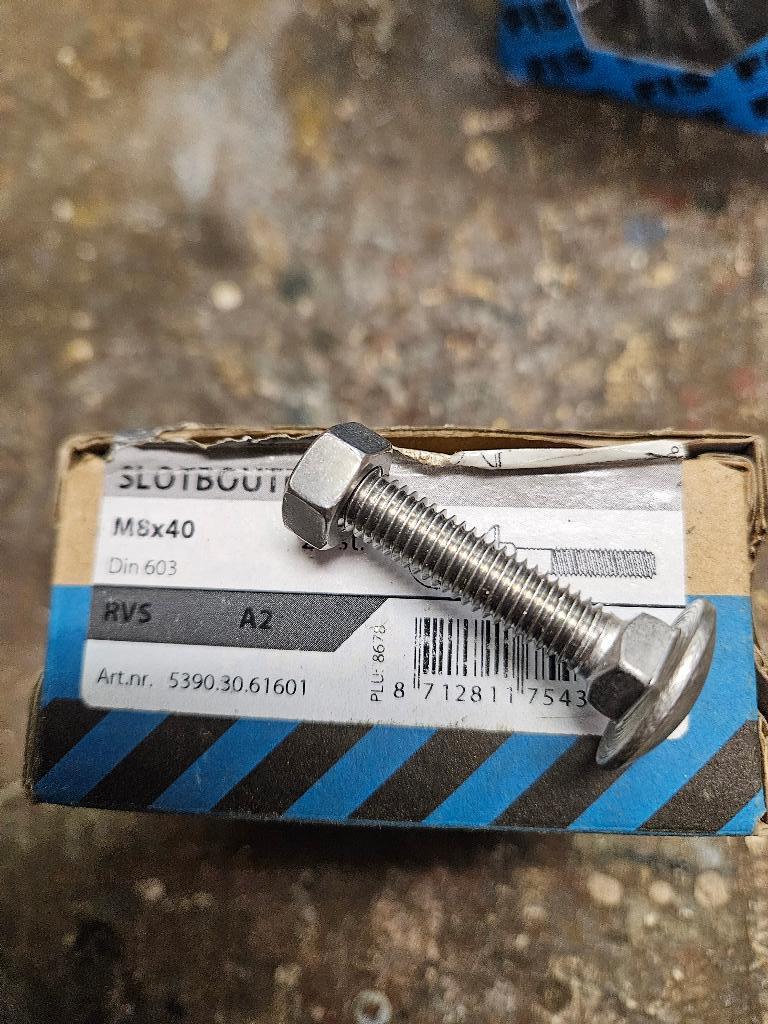 slotbouten houtdraadbouten.  en  bouten, Nieuw, Ophalen of Verzenden, Minder dan 50 mm, Rvs