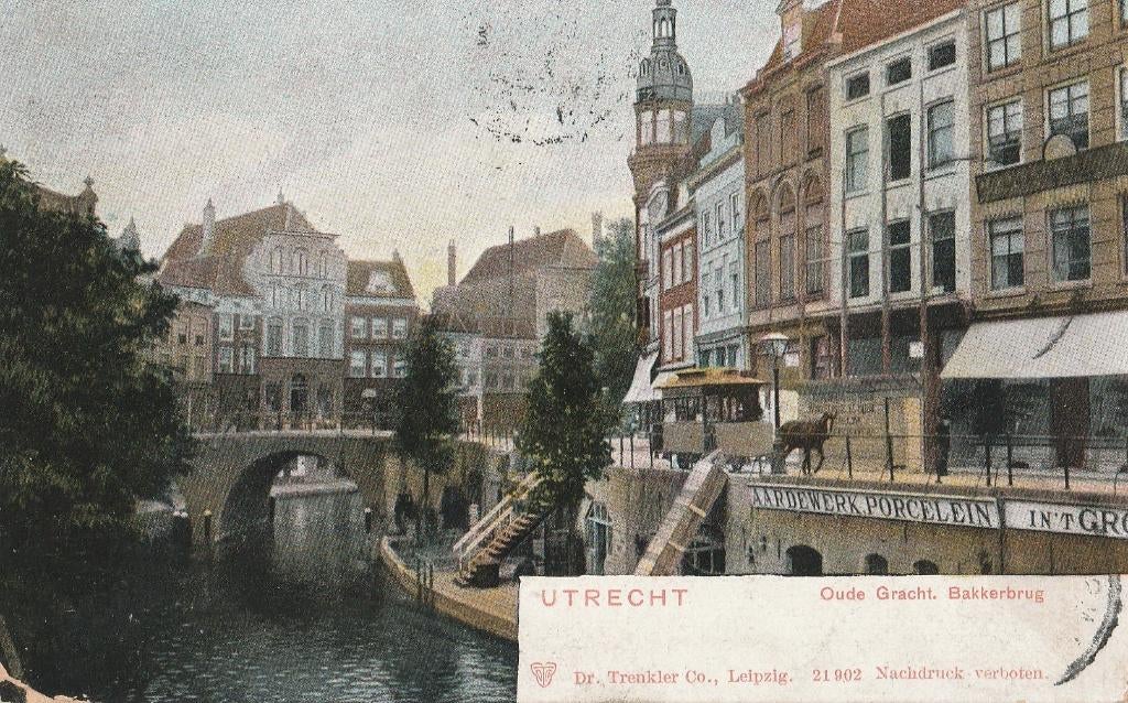 UTRECHT BAKKERBRUG UIT 1907 ZEER MOOIE OUDE KAART KL226, Verzamelen, Ansichtkaarten | Themakaarten, Ophalen of Verzenden, Voor 1920