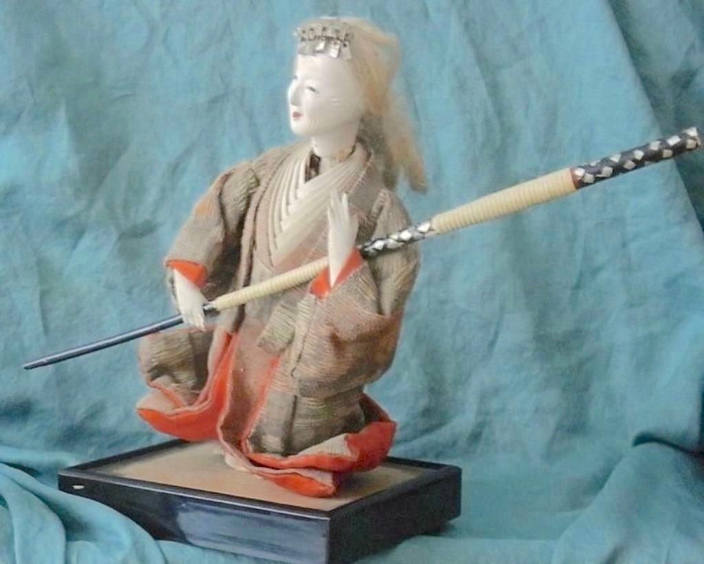 Antieke Japanse pop, Uba met gofun hoofd, Ophalen of Verzenden