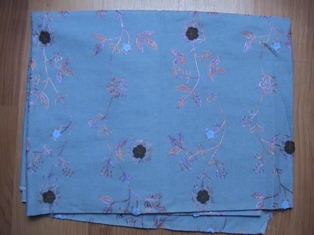 BIZZKIDS / STENZO NIEUWE lichtblauwe stof bloemen borduren, Overige materialen, Blauw, Nieuw, Ophalen of Verzenden
