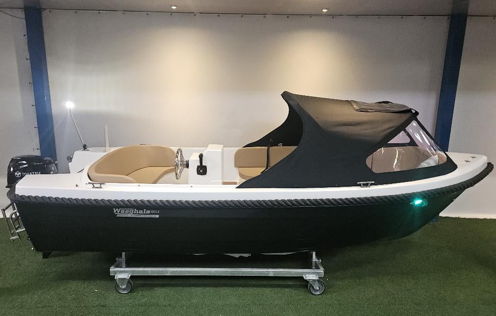 Waeghals 480 sloep diverse kleuren en uitvoeringen, Watersport en Boten, Ophalen, Nieuw, Buitenboordmotor, Polyester