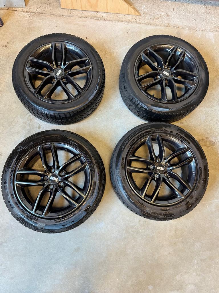 Orginele BBS set met winterset, 6,5mm profieldiepte, Auto-onderdelen, Banden en Velgen, Ophalen, 215 mm, 17 inch, Winterbanden