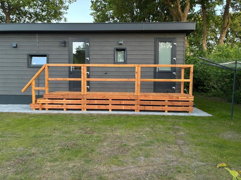 Chalet opstap, Tinyhouse, Recreatiewoning, Pipowagen, Caravans en Kamperen, Ophalen of Verzenden, Zo goed als nieuw