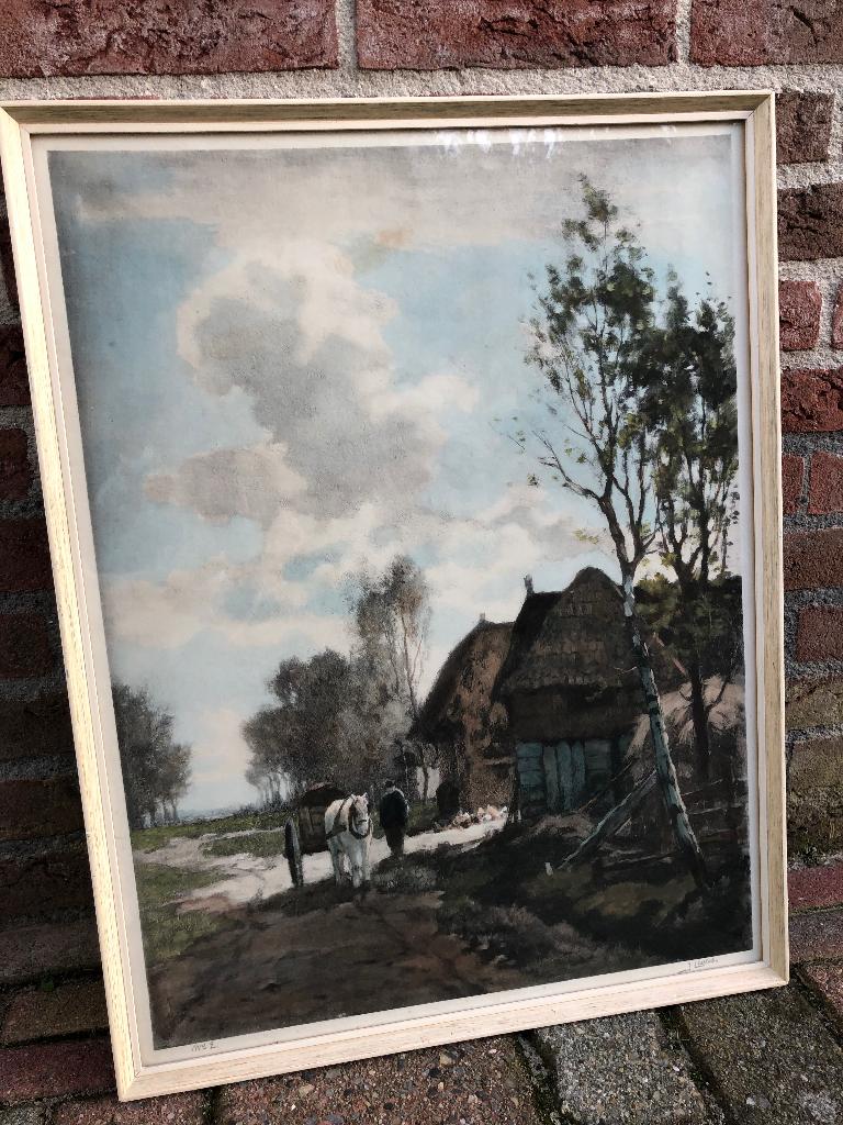 Schilderij J. Leurs vintage, Ophalen of Verzenden