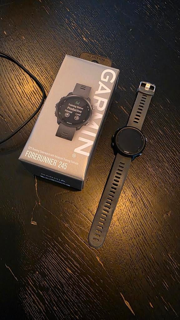 Garmin Forerunner 245 - GPS Running Smartwatch, Gebruikt, Zwart, Garmin, Ophalen of Verzenden