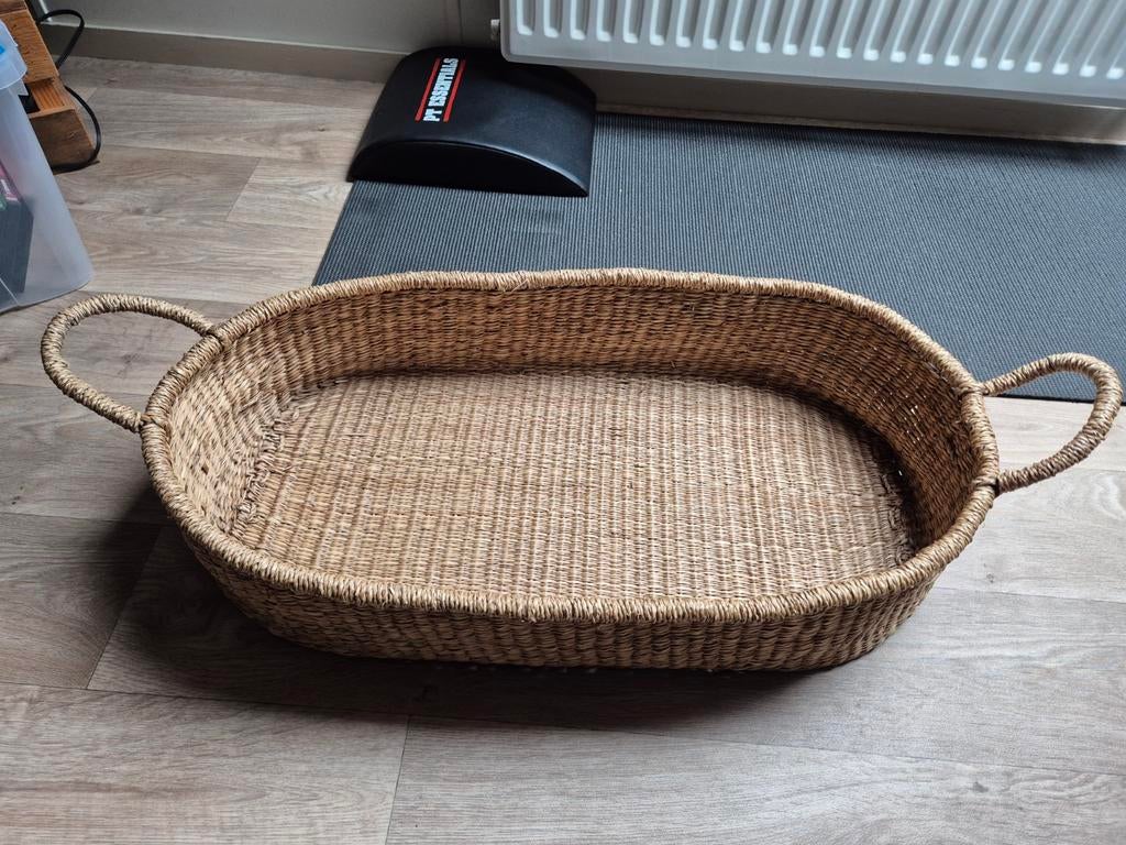 Rotan mand, Ophalen of Verzenden, Zo goed als nieuw, Rond, Overige materialen