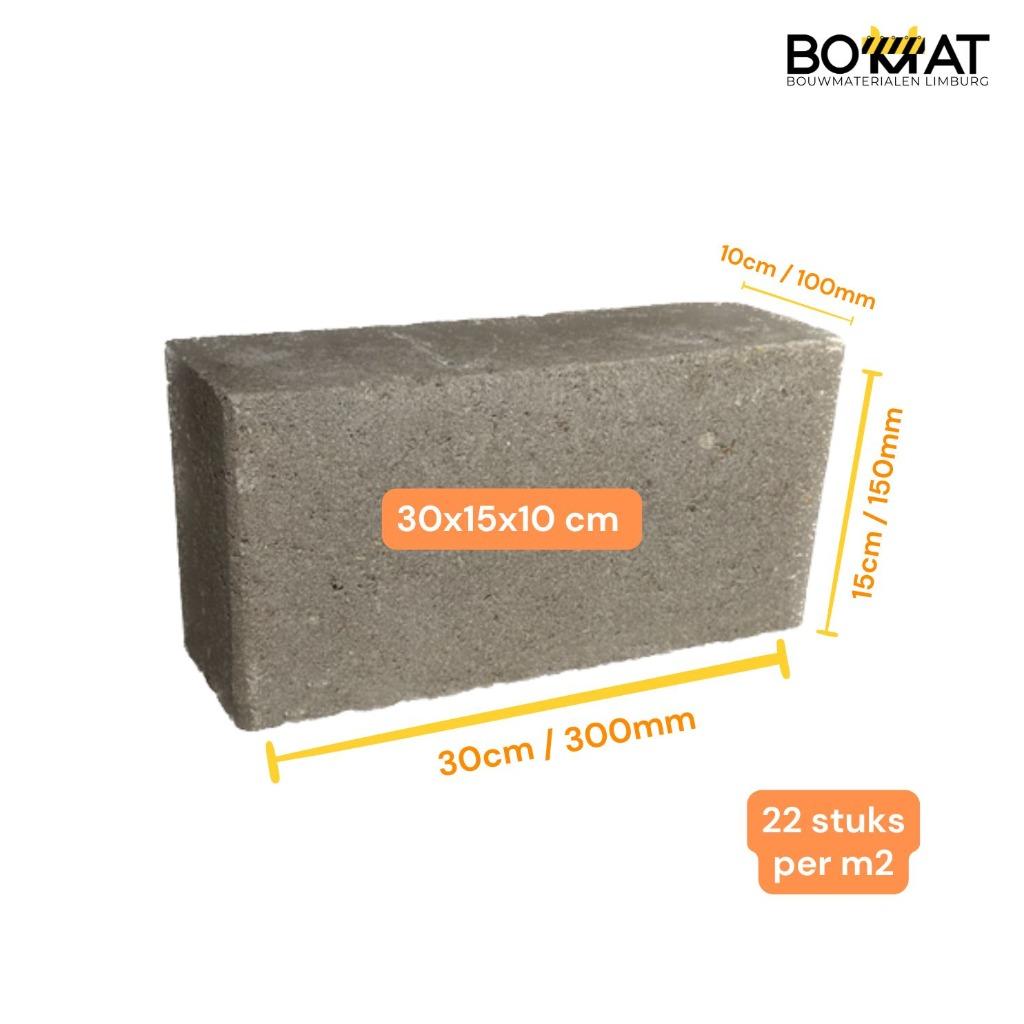 Betonblokken 30x15x10 cm muur / fundering / zwembad / kelder, Doe-het-zelf en Verbouw, Metselstenen, Nieuw, Beton, Ophalen of Verzenden
