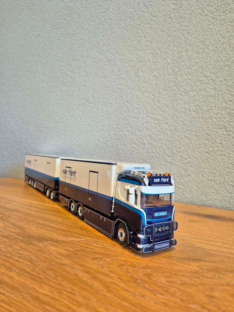 Tekno Lzv Van Herk Scania R650, Ophalen of Verzenden, Zo goed als nieuw, Bus of Vrachtwagen, Tekno