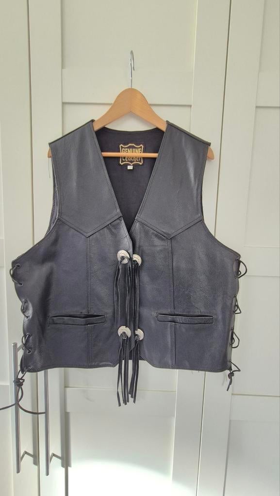 Gilet leer met indiaan, Motoren, Ophalen, Tweedehands