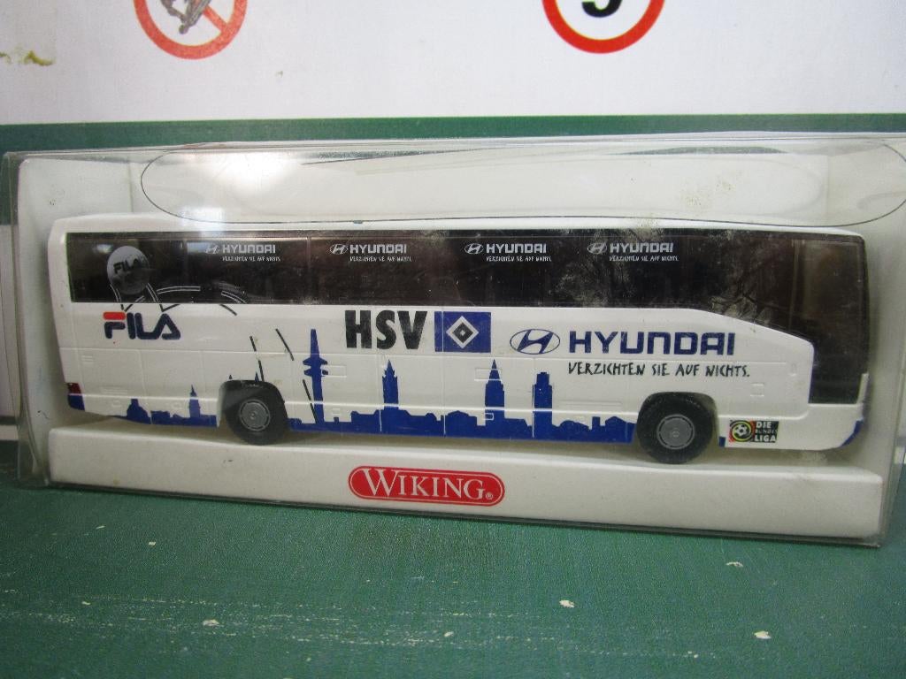 Wiking HSV Voetbal Bus Hyundai, Wiking, Nieuw, Ophalen of Verzenden, X